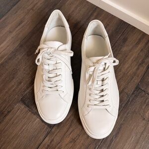 VINCE Men's Crisp White Leather Sneaker Sz 10 NEW $200!!